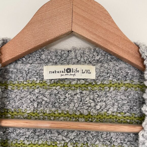 Natural Life Calla Jacquard Chunky Knit Boho Cardigan Sweater Size L/XL - Picture 3 of 6